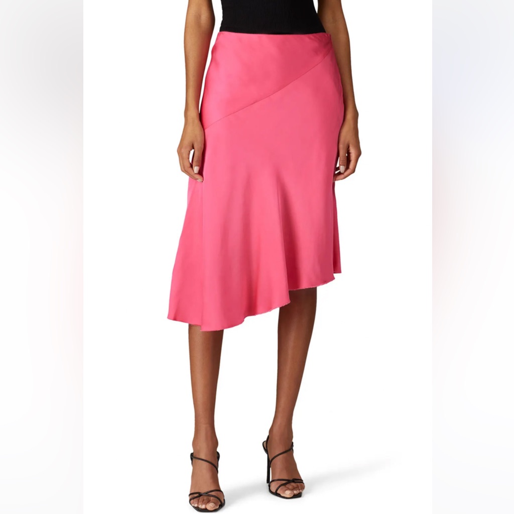 Nwt Helmut Lang Asymmetrical Satin Skirt